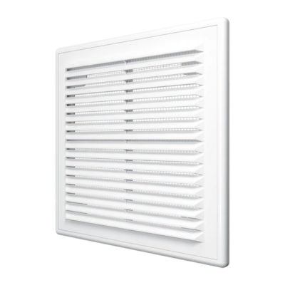 Решетка пласт разъем 2121 наклон.жалюзи с сеткой белая 2121ВР