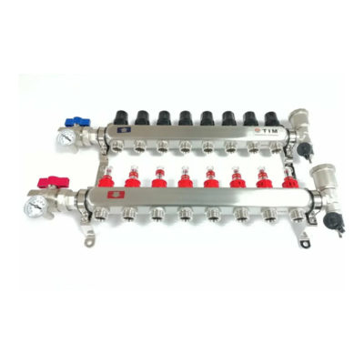 KAS5010 Коллекторная группа с расходомером 1" 10 входов