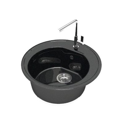 Мойка глянцевая ЧЕРАЯ черная 510*510*191 гранит