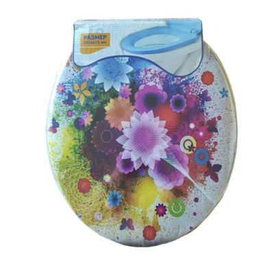 Сидение д/унитаза мягкое Акварельный букет