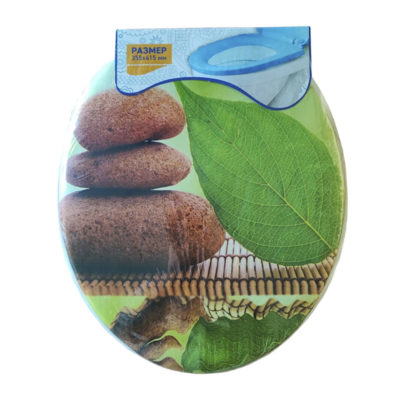 Сидение д/унитаза мягкое Камни и лепесток