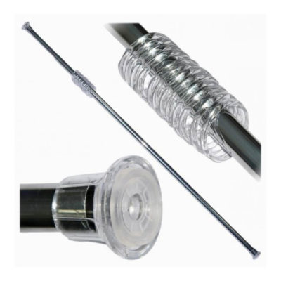 ШТАНГА ДЛЯ ВАННОЙ РАЗДВИЖНАЯ 210 СМ С КОЛЬЦАМИ МЕТАЛЛИК