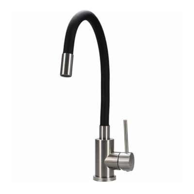 MN7280-8 Смеситель для кухни гибкий излив черный/сатин