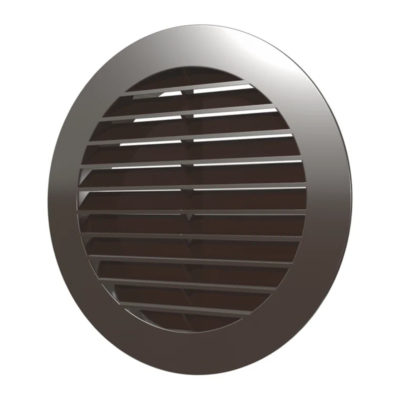 10РКН Решетка наружная круглая с фланцем; коричневая