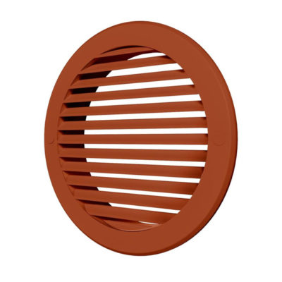 10РКН Решетка наружная круглая с фланцем; терракотовая