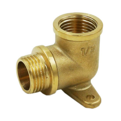 Угол латунь 1/2"  г/ш с креплением