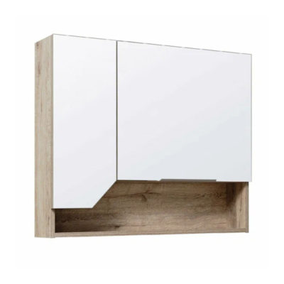 Шкаф зеркальный навесной Родос 85 ЛЕВЫЙ без подсветки