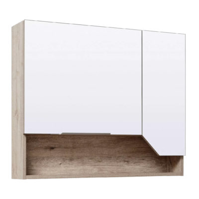 Шкаф зеркальный навесной Родос 85 ПРАВЫЙ без подсветки