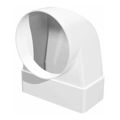 612СК10КП Соединитель угловой 90* плоского воздуховода с круглым пластик 60*120/Д100