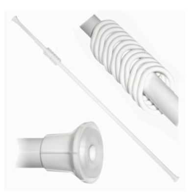 Штанга для ванной 210 см с кольцами белый