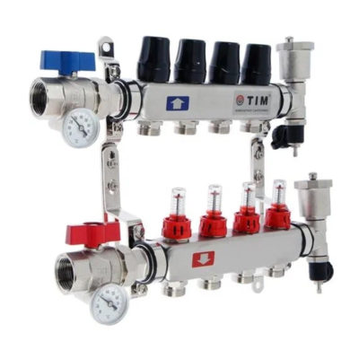 KAS5004 Коллекторная группа 1" - 4 хода с расходомерами