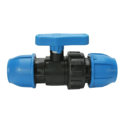 Кран шаровый компрес. PN10 20*3/4" ВР для ПЭ труб