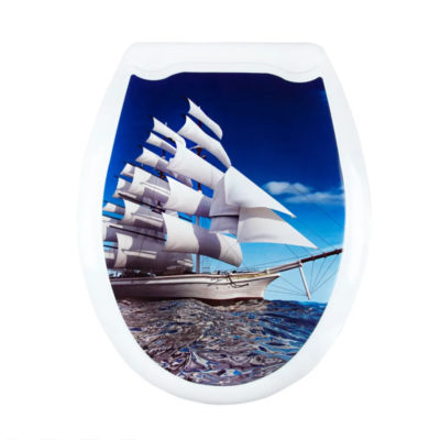 СИДЕНЬЕ ДЛЯ УНИТАЗА С РИСУНКОМ (КОРАБЛЬ)