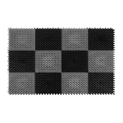 КОВРИК ТРАВКА 42*56 СМ ЧЕРНО-СЕРЫЙ