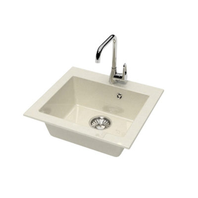 Z35Q2 Мойка глянцевая Гала бежевая  480*440*160 Granit