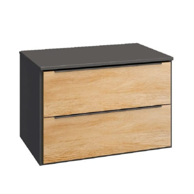Тумба "Мальта 85" дуб/черный