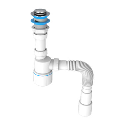 YCC101-0 Сифон для умывальника  с мех-ом клик-клак