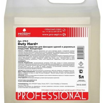 Моющее средство д/фасадов зданий и дорожных покрытий Prosept Duty Hard+  5л