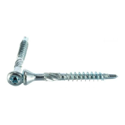Шуруп для полов и паркета белый цинк 3