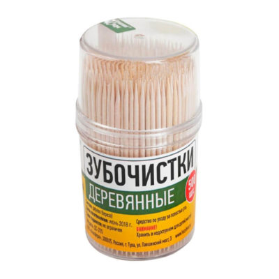 Зубочистки 500 шт.МАКСИ БАНКА