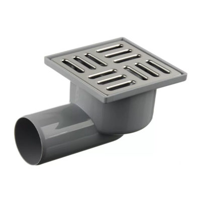 Трап с гориз.(угловым) выпучком 15*15 см нерж.сталь