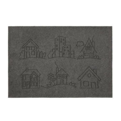 Коврик гравированный 45*75см "Домики"