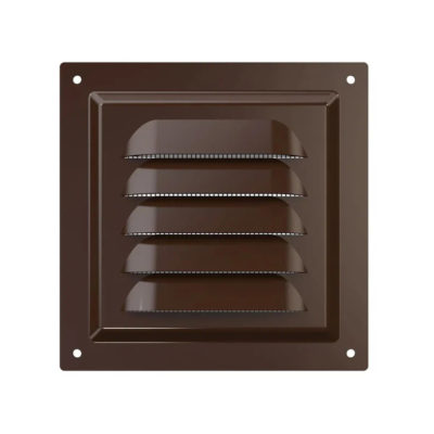 РЕШЕТКА ВЕНТ. С СЕТКОЙ 125*125 МЕТАЛ. КОРИЧН. ЭРА