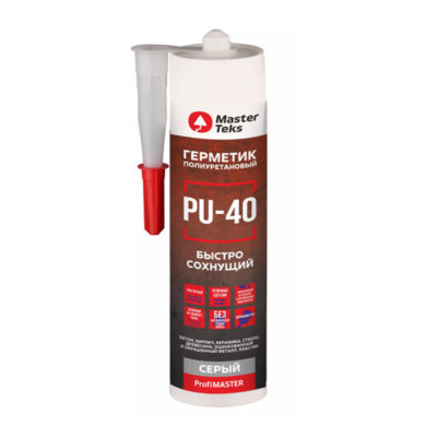Герметик "PROFIMASTER" полиуретановый PU-40 280 мл. серый