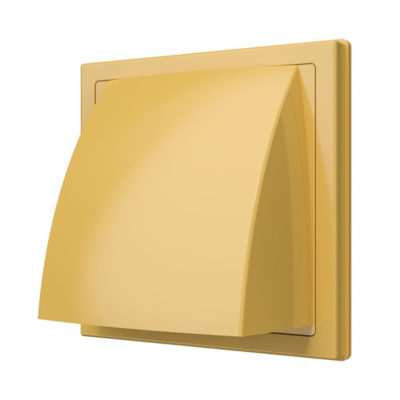 1515К10ФВ Выход стенной вытяжной с обратным клапаном 150*150 бежевый