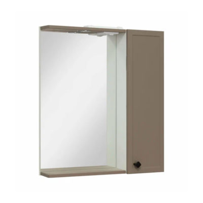 Шкаф зеркальный навесной "Римини 65" бежевый/правый