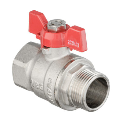 Кран шаровой ручка-бабочка 1/2 г/ш