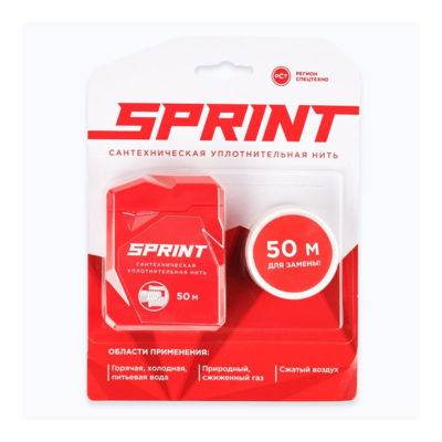 Нить 50м уплотнительная (бокс) + 50м катушка Sprint