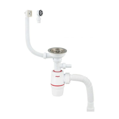 Сифон д/мойки с нержав. чашкой Д-114