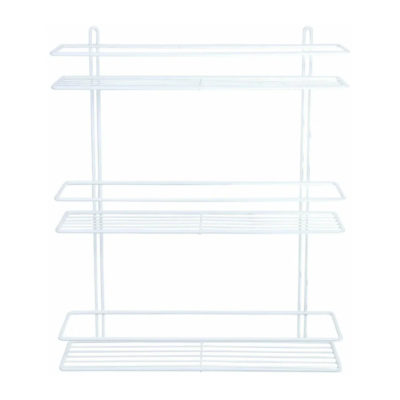 4891-3 Полка полимерное покр. белая глянцевая 3-ярусная