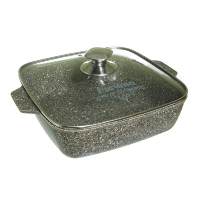 Жаровня-квадрат 24*24см АП Гранит стар