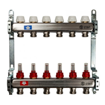 Коллекторная группа (нерж.сталь) 6 входов SMS0917000006