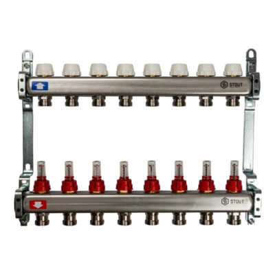 Коллекторная группа (нерж.сталь) 8 входов SMS0917000008