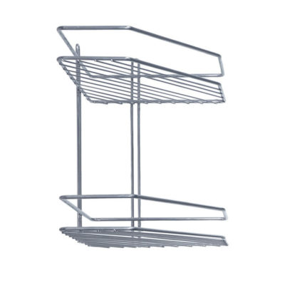 Полка угловая трапеция 2-х ярусная