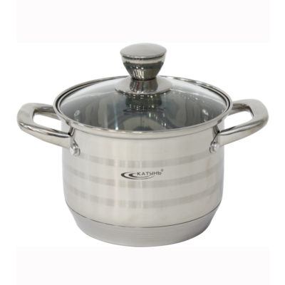 Кастрюля нерж.сталь 5 л с крышкой Катунь