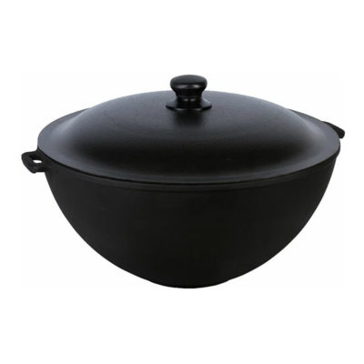 Казан ВОК чугун 8 л узбекский с алюм.крышкой Майстерня