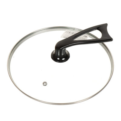 Крышка стекло DANIKS 24см с метал. ободом пластиковая ручка подставка