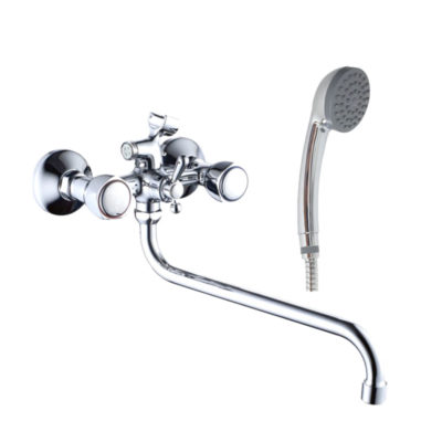 LIBRA CHROME-2 Смеситель д/ванны (длин.излив