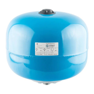 Бак 24л верт. Гидроаккумулятор (синий) STOUT