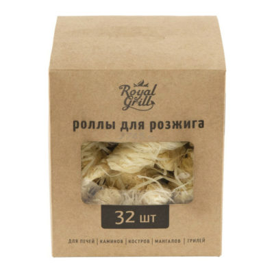 Роллы для розжига 32шт ROYALGRILL