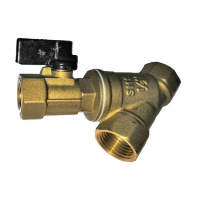 Фильтр косой 3/4 с мини-краном