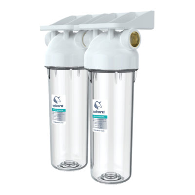 KSBP 34 DUO Фильтр магистральный 10" двойной с прозр.корпусом 3/4"