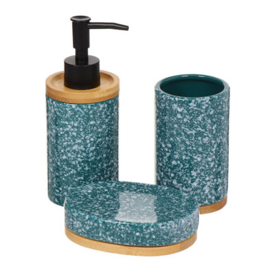 Набор для ванн 3 предм Камень бирюза керамика