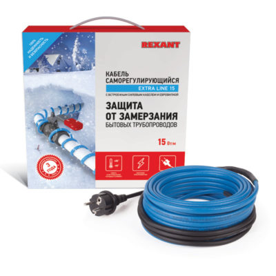 Кабель греющий саморегулирующ. в трубу 6м/60Вт REXANT