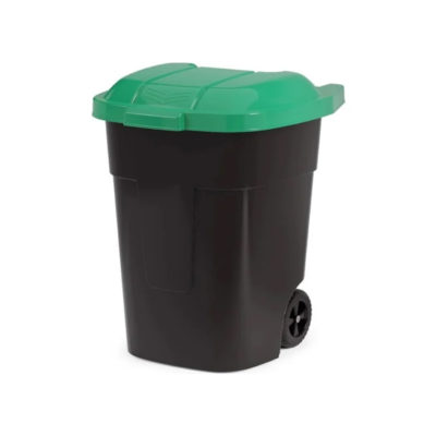 Бак для мусора 120 л с крышкой и колесами