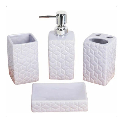 Набор для ванной "Звезды" 4 предм. цвет лиловый